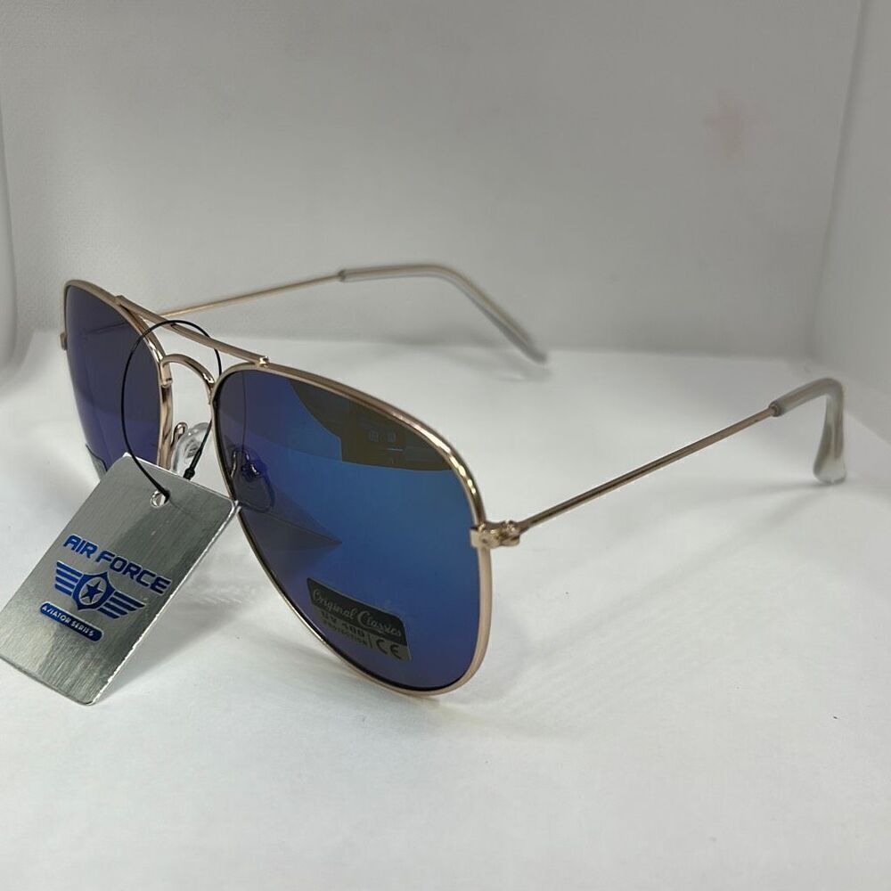 Air Force Aviator Unisex Mirrored Lens Sunglasses